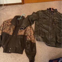 2 Leather Jackets One Large The Other XL