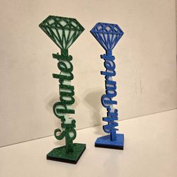 Personalized Name Standing Wooden Diamond 