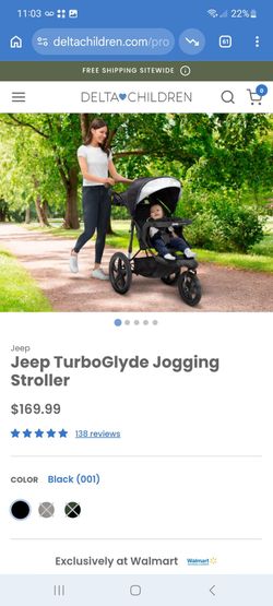 Jeep TurboGlyde Jogging Stroller $130
