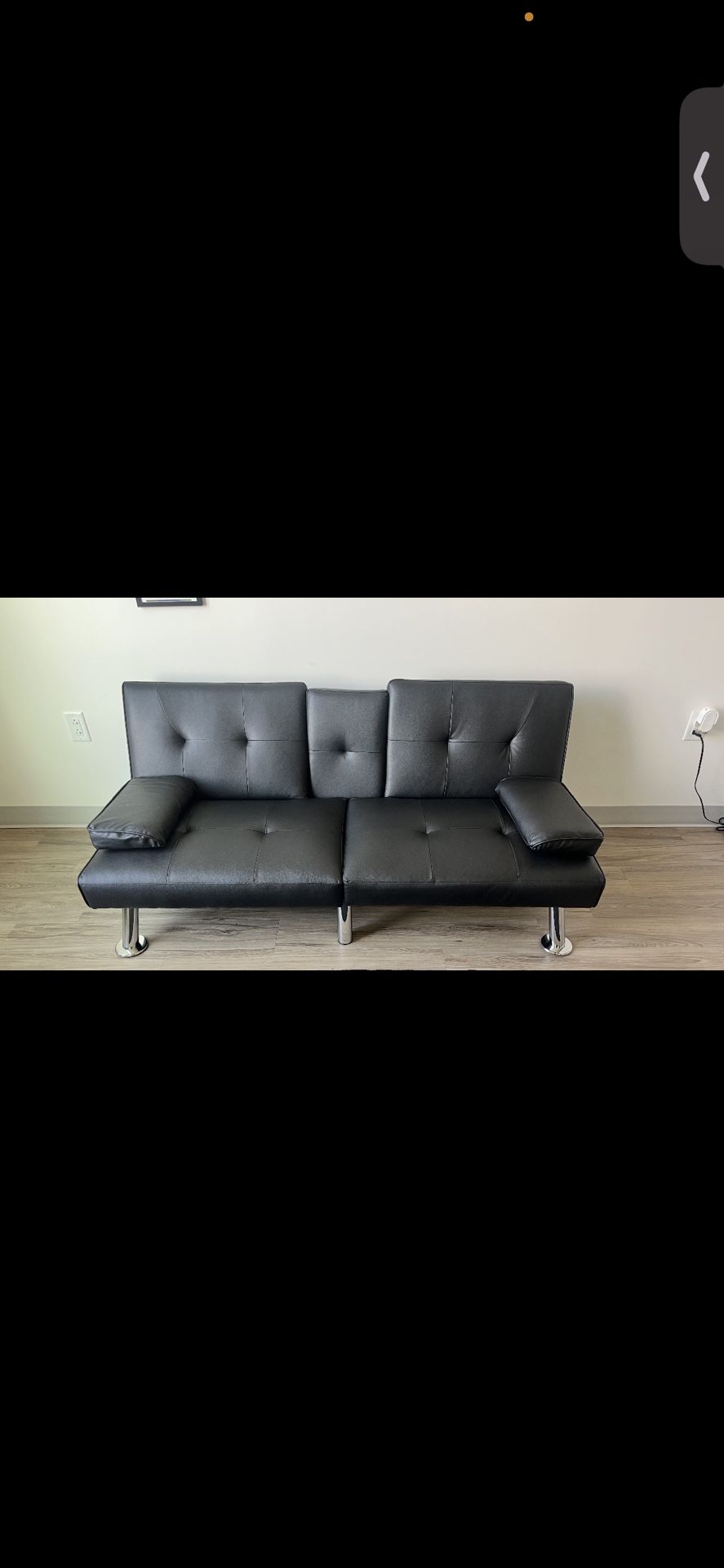 Bench/coffee table Foldable futon Two barstools