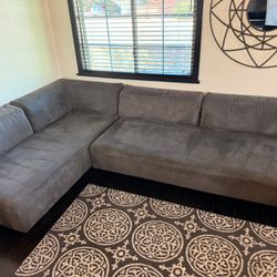 Grey Low Profile Modular Sofa