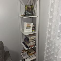 ✨ White Modern 5-Layer Corner Bookshelf – Simple, Chic & Versatile ✨