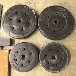 Standard Black Weights Two 25lb Weights, Two 15lb Plates 