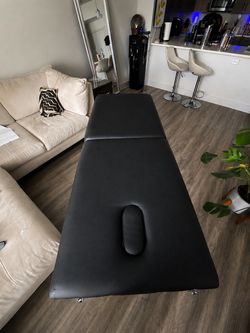 Black Massage Table with Face Cradle