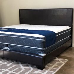 NEW TWIN FULL QUEEN KING SIZE BED WITH 13inch PILLOWTOP MATTRESS AND FREE DELIVERY 