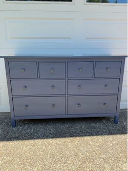 ikea hemnes 8 drawer dresser (blue) (DELIVERY AVAILABLE)