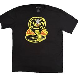 Men’s Cobra Kai Black Shirt With Snake | Size Large, New!