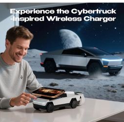 CyberDock 3-in-1 Wireless Charging Station for iPhone iWatch AirPods, Cyber-Inspired 1:25 Scale Charger with Qi2 15W Fast Charging, Magnetic Rotating 