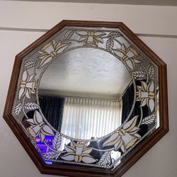 Huge Vintage Retro Octagon mirror 