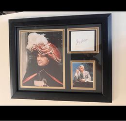Johnny Carson framed and matted pic with autograph