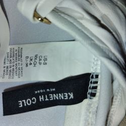 Kenneth Cole White Faux See Through White One Piece Bathing Suit 