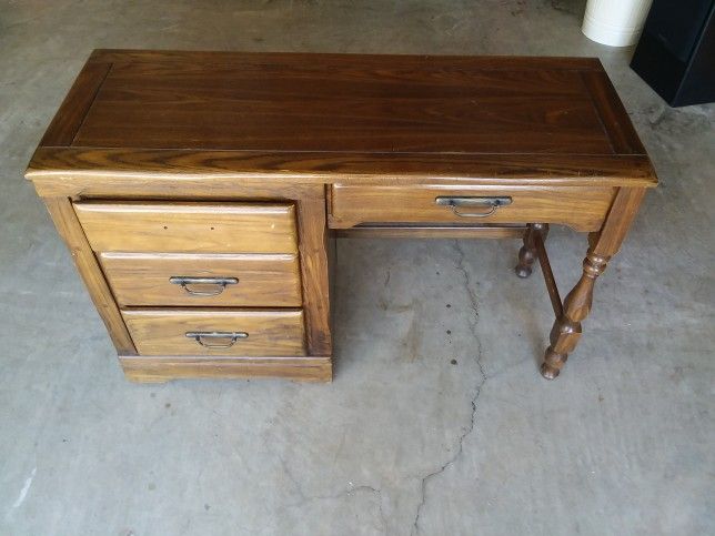 Solid Oak Wooden Bedroom Desk
