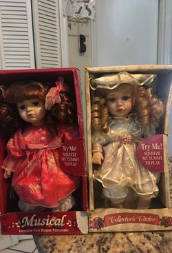 TWO ANYIQUES BEAUTIFUL PORCELAN DOLLS