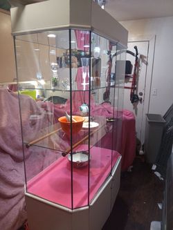 stunning glass display cabinet