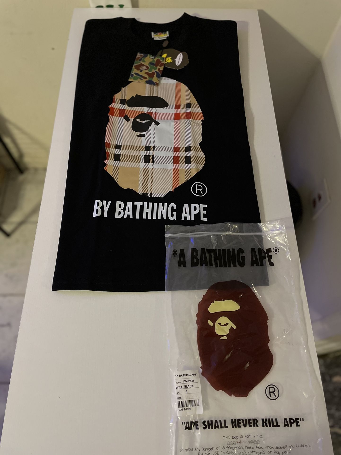 Brand New S Burberry Bape  Shirt