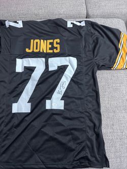 Broderick Jones Signed Autograph Custom Jersey- JSA Coa- Pittsburgh Steelers