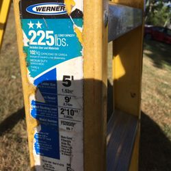 5 ‘ Step Fiberglass Step Ladder $40  - Sold On First 