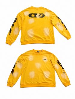 Yellow Graphic hell star  Sweatshirt