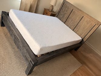 Queen Bed Frame & Memory-Foam Mattress