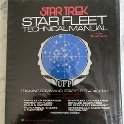 Rare 1975 Hardcover First Printing Star Trek Star Fleet Technical Manual