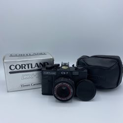 Vintage Cortland CX-7 35mm Camera with Case and Instruction Manual