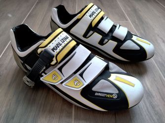 Pearl Izumi PRO Cycling Shoes Carbon Fiber Mens 10, 44 EU Road Bike clipless SPDSL spinning bicycle shoes DAMAGED