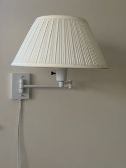 White Swing Arm Wall Sconce – Excellent Condition