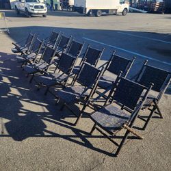 Faux Bamboo Folding Campaign Chair

