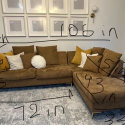 Brown Velvet Couch