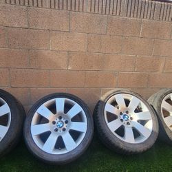 BMW 5 LUG RIMS WITH TIRES