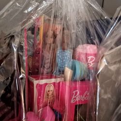 Large Barbie, Hello Kitty, Gift Baskets and Tumblers