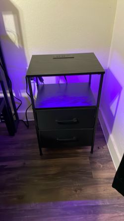 Black LED Night Stands