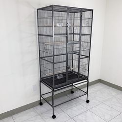 Brand New $160 X-Large 69” Bird Cage for Mid-Sized Parrots Cockatiels Conures Parakeets Lovebirds Budgie, 31x19x69” 