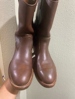 DoubleH Ranch Wellington USA Oiled Leather Western Work steel toe Boots Mens Size 9,D