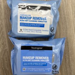 Neutrogena makeup remover wipes 25 count (regular or fragrance-free): $3 each