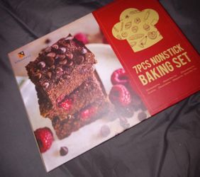 KITESSENSU Baking Pans Sets, Nonstick Bakeware Sets 7-Piece with Round/Square Cake Pan, 