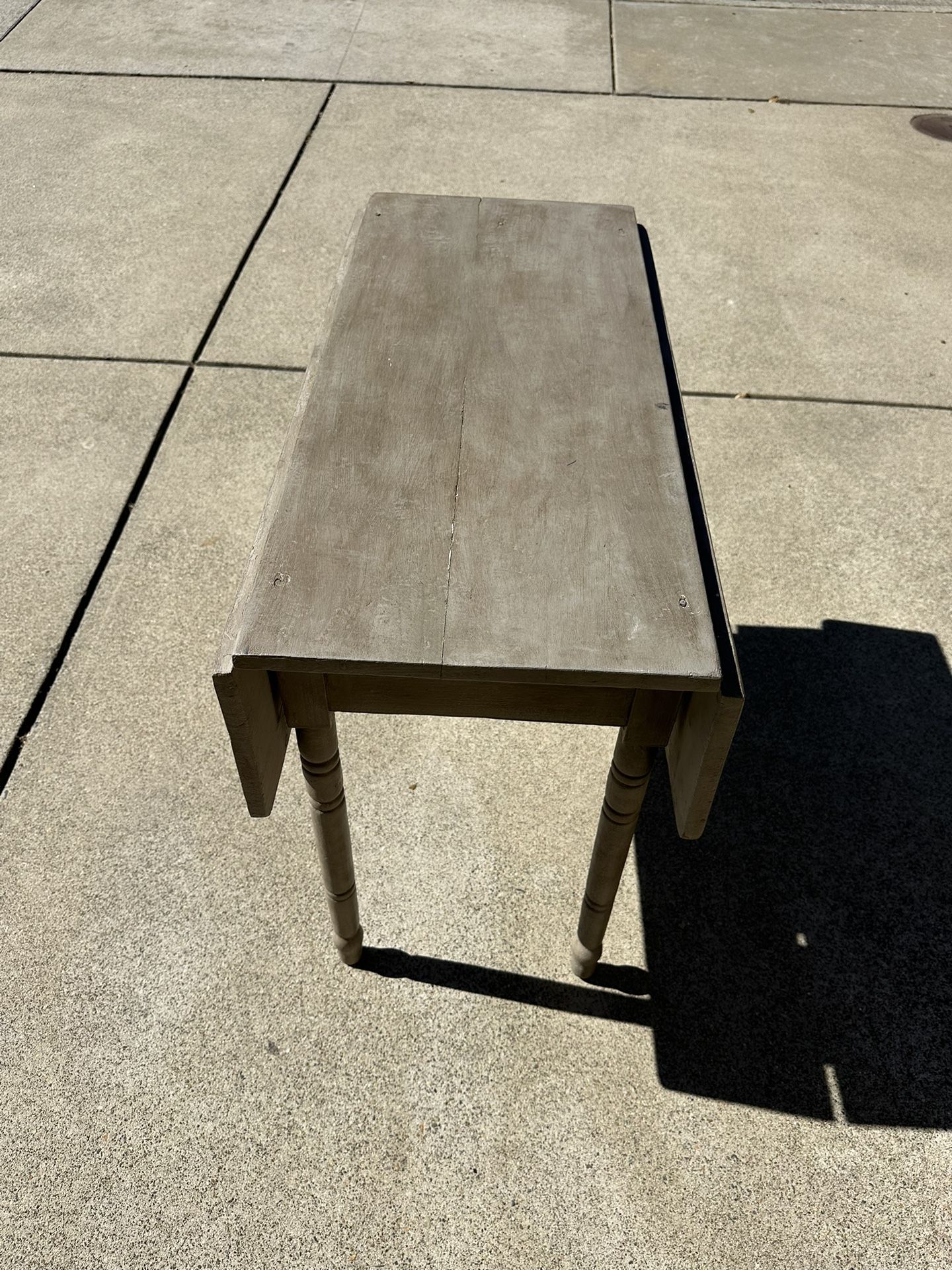 Small Vintage Drop Leaf Table Chalk Painted