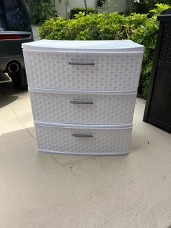 Plastic Bin dresser. Set of 2