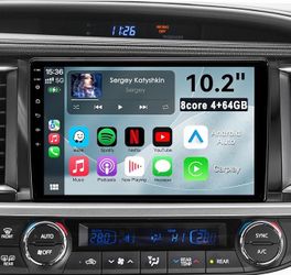 Car Stereo Radio Toyota Highlander 2014 2015 2016 2017 2018 2019, Wireless CarPlay Android Auto, 10.2” Touch Screen, Backup Camera