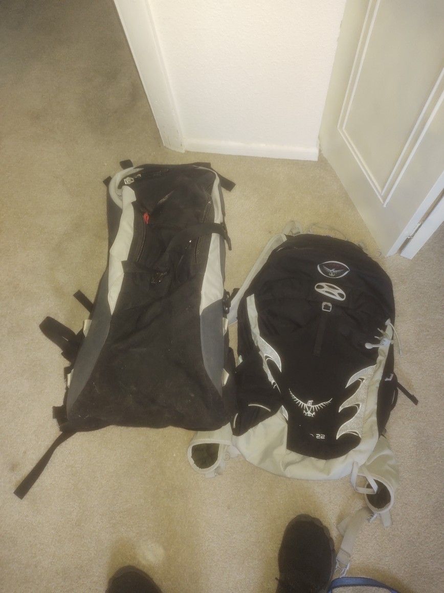 Two Osprey Backpacks