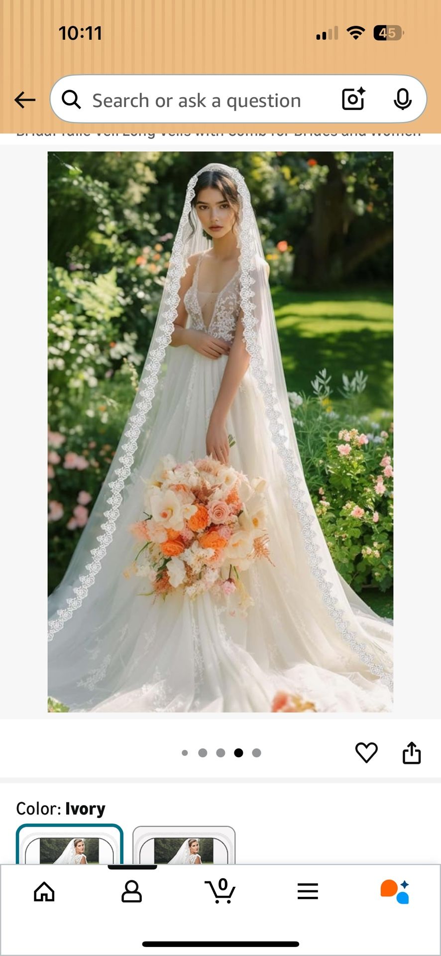 Ivory Cathedral-Length Veil