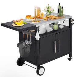 Outdoor Grill Cart with Stainless Steel Top