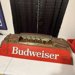 Vintage Budweiser Champion Clydesdale Pool Table Hanging Light 