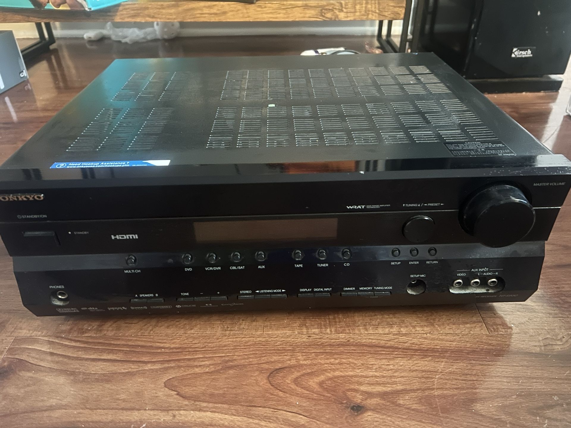 Speaker: Kirsch K803 (Prodigy Series) Stereo: Onkyo AV Receiver