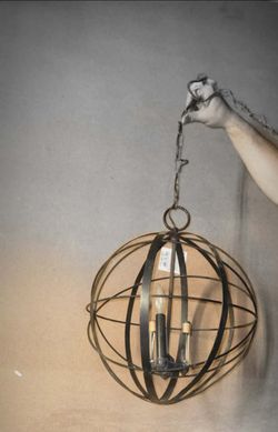 Tira 3-Light Matte Black Orb Chandelier
