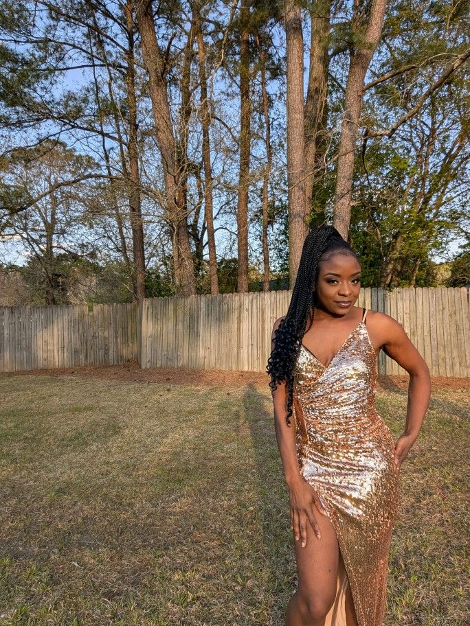 Gold Sequined Dress