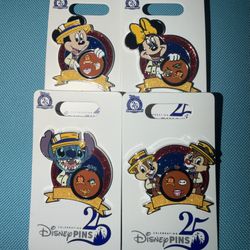 Mickey, Minnie, Stitch, Chip & Dale Trading Pins 