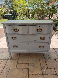 Antique Vintage Dresser/Chest of Drawers — Hand-Painted Shabby Chic