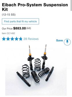 Eibach Pro-System Performance Suspension System 2012-15 Camaro SS Convertible - 1" Front/1.2" Rear Drop