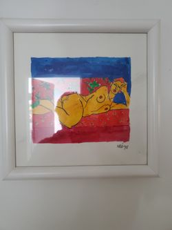 Customed Framed Signed Painting 